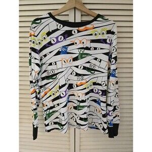 Hyde & Eek Boutique Shirt Mens Large Multicolor Eyes Long Sleeves Sleepwear T XL